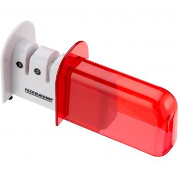 Fackelmann Afilacuchillos Barracuda, ABS, Rojo y Blanco, 17x7x6,5cm