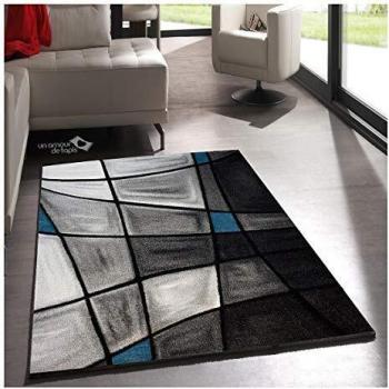 UNAMOURDETAPIS Un Amor de Alfombra 24423 Brillo Zag Alfombra Moderna Polipropileno Azul 120 x 170 cm