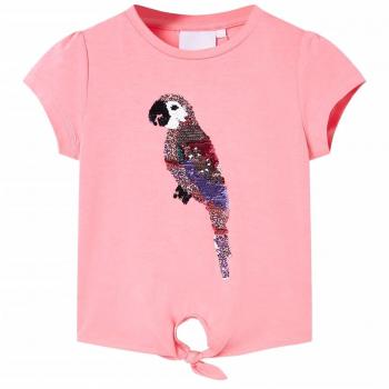 Camiseta infantil rosa fluorescente 92