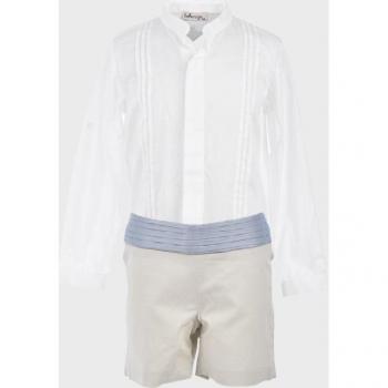 Conjunto de bebé niño blanco de algodón