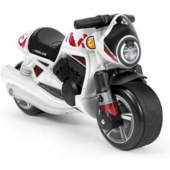 INJUSA - Moto Correpasillos Wheeler Color Blanco con Bandas de Goma en Las Ruedas y Diseño Realista Recomendada a Niños +18 Meses