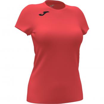 Camiseta de running Joma Record II manga corta mujer color coral flúor