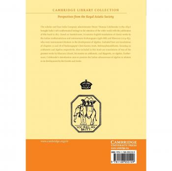 Álgebra, con Aritmética y Mensuración: Desde el Sánscrito de Brahmegupta y Bhascara (Colección de Biblioteca de Cambridge - Perspectivas de la Sociedad Asiática Real)