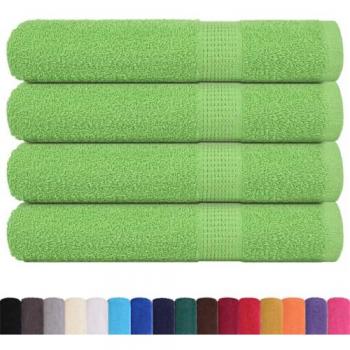 Toallas 4 piezas Verde Manzana 100x200 cm 360 gsm 100% Algodón