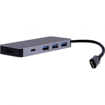 Hub T'nB iClick USB-C 6 en 1 - Concentrador de Puertos HDMI, USB-A y USB-C