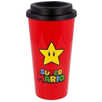 VASO CAFÉ REUTILIZABLE DOBLE PARED SUPER MARIO BROS NINTENDO 520ML