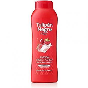 Tulipán Negro Gel 600 + 120 Ml, Fresa y Cereza - 12 Ml, Rojo, 720 Mililitros