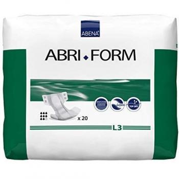 Abri Form Comfort L3 Absorbent Adult Diapers, Waist 100-150cm, 3600ml Capacity, Pack of 20