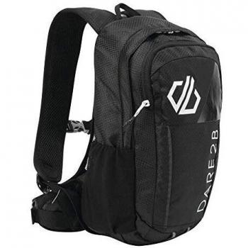 Dare 2b Vite Air - Mochila de almacenamiento de hidratación interna de 10 litros, ligera, con cremallera, bolsillo delantero, color negro y blanco, Sgl