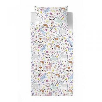Juego de Sábanas Infantiles 100% Algodón Sparkly Cool Kids - Cama 105 cm, Incluye Sábana Encimera 180x270 cm y Funda de Almohada 45x120, Fabric