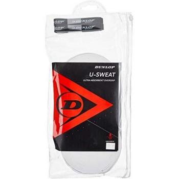 Dunlop U Sweat - Overgrip para tenis, rollo de 30, color blanco
