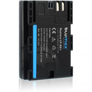 Batería Blumax LP-E6N LP E6N Compatible con Canon EOS 7D Mark II 5DS 5DS R 80D XC10 6D 5D Mark III 5D Mark II 60D 60Da 70D 7D 2040mAh 7,2V 15,1Wh más Capacidad Que la batería Original