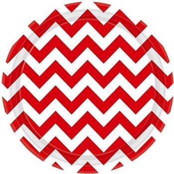 Amscan International – 551492 – 40 papel Chevron de 23 cm placa