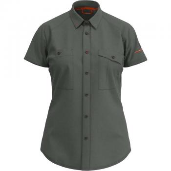 Camisa de Trabajo Ega de Manga Corta Verde Oscuro para Mujer Ternua