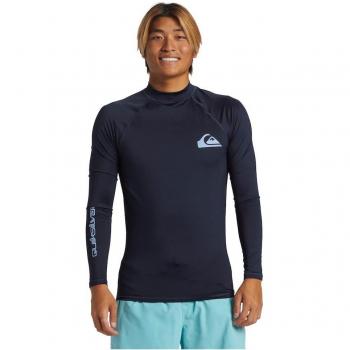 Quiksilver - Camiseta de hombre Everyday Upf50 Ls Longsleeve Lycra azul