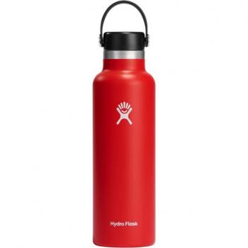 Bidón Hydro Flask 620ml con tapa flexible estándar roja y blanca