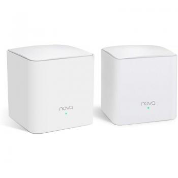Tenda Nova MW5S AC1200 (Pack de 2) Repetidor WiFi Dual Band, Cobertura hasta 300 m², Gigabit LAN/WAN, QoS, Compatible con Alexa y Control Parental