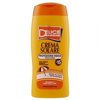 Crema Solar Delice FP15 Protección Media Resistente al Agua 250ml