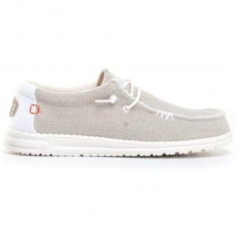 Zapato de cordones de hombre Hey Dude Wally Braided Beige