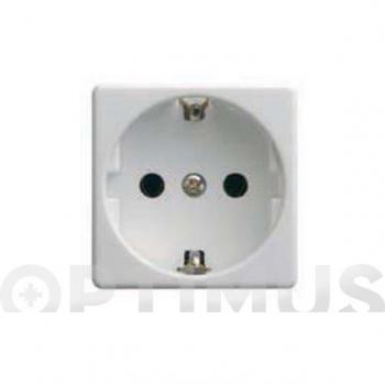 Base enchufe 2 polos + toma de tierra blanca serie 27