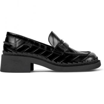 CAMPER Twins Loafers for Women - Black, Smooth Leather, Size 39/8.5