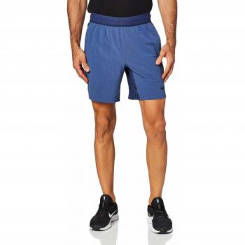 Nike M NK FLX Short Yoga Pantalon Corto, Hombre, Midnight Navy/Ocean Fog/Black, S