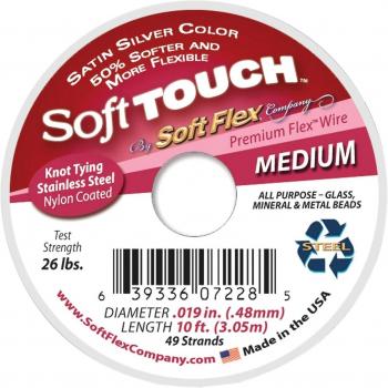 Soft Touch Wire 49-Strand, .019 x 10', Silver by Soft Flex