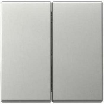Gira Stainless Steel Double Rocker Switch Cover Plate 3295600