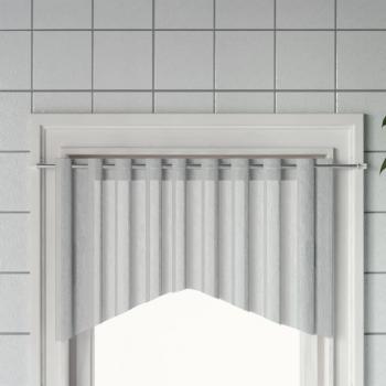 vidaXL Curtain Rails 2 pcs White and Silver 90-130 cm Aluminium