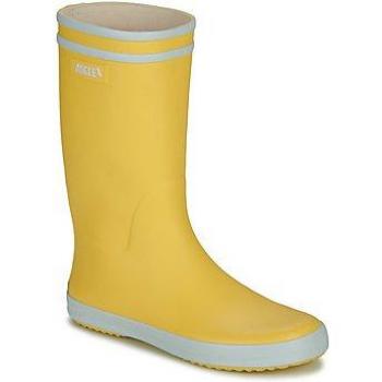 Aigle Lolly Pop 2 Waterproof Rain Boots Yellow/White
