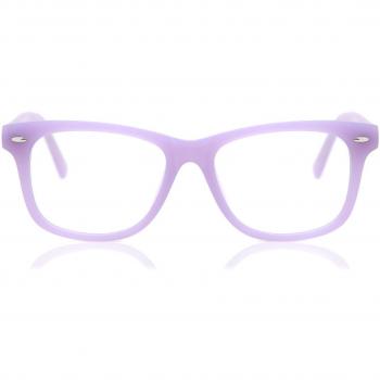 Square Full Rim Plastic Kids' Prescription Glasses - Purple - Size 45 - Blue Light Block Available - SmartBuy Kids