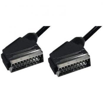 Cable SCART macho a macho de 1,5 metros, aislado, 21 pines