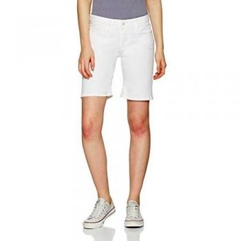 Pepe Jeans Poppy PL800493 Pantalones Cortos, Blanco