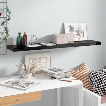 vidaXL Floating Wall Shelf High Gloss Black 120x23.5x3.8 cm MDF