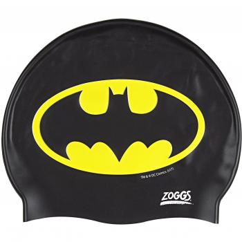 Zoggs Bañador para niños de Batman Silicona Cap, Negro/Amarillo, 6 – 14 años