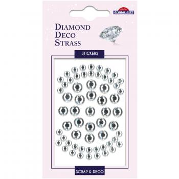 Pegatinas Diamond Deco Strass Transparente - Plata