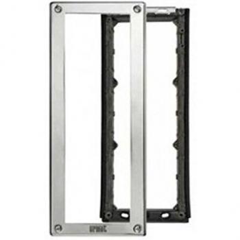 Marco Portamódulos Urmet Sinthesi Steel con Cornice para 3 Módulos 1158/63