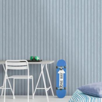 Holden Decor Realistic Wooden Slat Blue Wallpaper