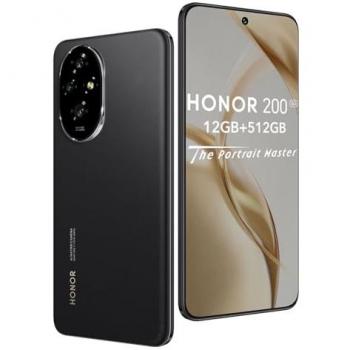 Smartphone Honor 200 5G - 12GB RAM, 512GB ROM, Negro, Dual SIM, Batería 5200mAh, Snapdragon 7s Gen 3, Triple Cámara de 50 MP, Pantalla