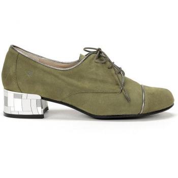 Zapatos de cordones de mujer en piel ante D8993-CA