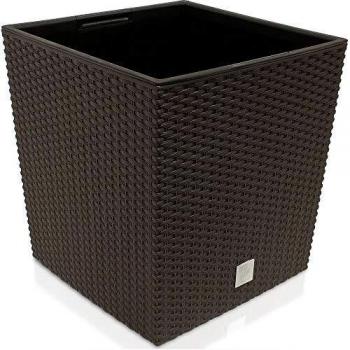 Maceta Rato 64 Litros con Cubilete para Plantar en Color Mocca 40 x 40 x 41 cm - Resistente al Frío y Rayos UV