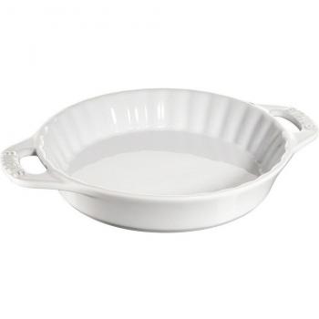 Staub - Fuente redonda para tartas de cerámica resistente al horno con asas ergonómicas