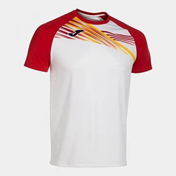 Camiseta de manga corta Joma Elite X para hombre en color blanco y rojo