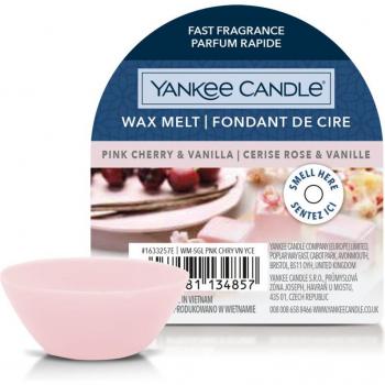 YANKEE CANDLE ROSA CEREZA Y VAINILLA - Cera derretida aromática 22g con fragancia dulce y floral, ideal para ambientar espacios