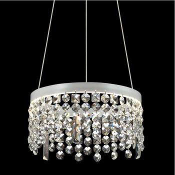 Lámpara colgante de cristal Fiona con iluminación LED Classic en color Blanco Mate, temperatura de color Blanco cálido 3000K y una potencia de 2168 lúmenes