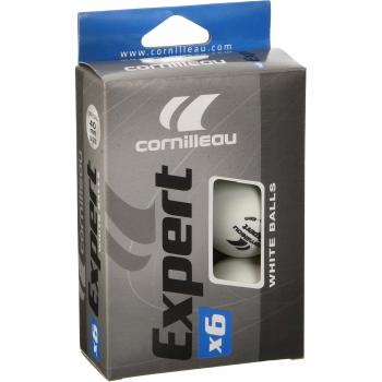 Cornilleau Expert Kit de 6 Pelotas, Unisex Adulto, Blanco, Talla Única