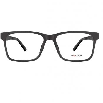 Polar 528 Con Clip-On 76 Gafas Recetadas para Hombre Negras con Armazones de 54 y Lentes Recetados
