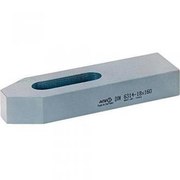 Brida de acero sencilla DIN 6314 para ranura T 14 mm, longitud 125 mm AMF