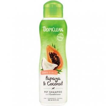 TROPICLEAN 0645095202504 - Champu Papaya and Coconut 355 ml