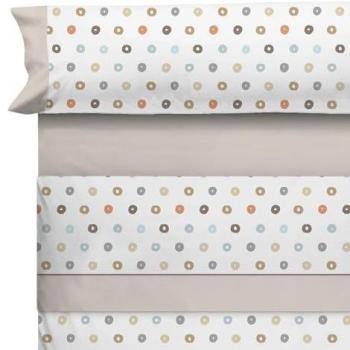 Juego de Sábanas Estampadas HaraDeco 50% Algodón 144 Hilos OEKO-TEX, 4 Piezas para Cama 150x190/200cm, Bajera Adaptable hasta 30
